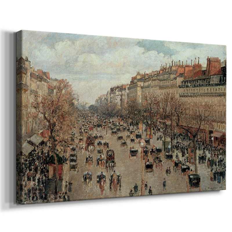 Paysage rétro-DII, H 13 po x l 19 po x P 1,5 po, Toile tendue