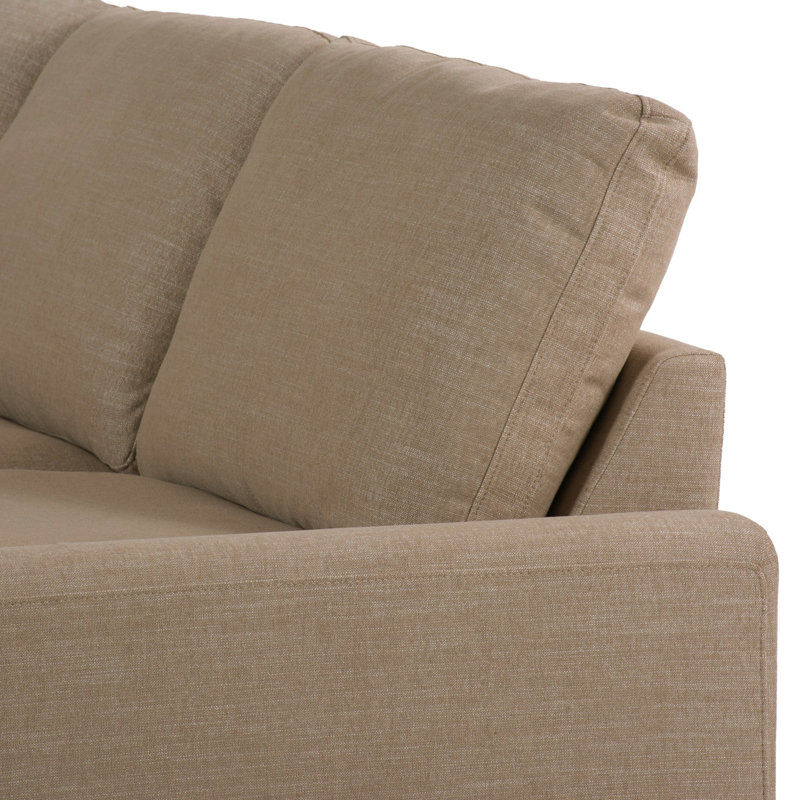 Tillery 5 - Piece Upholstered Sectional, Nomad Taupe Crypton Performance Weave