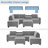 Luchiano 112" Wide Reversible Sofa & Chaise with Ottoman-1379093979