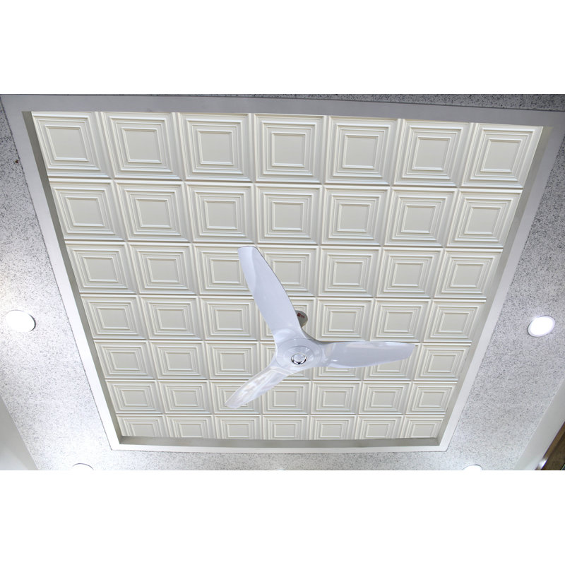 Carreau de plafond en PVC 2 pi x 2 pi Falkirk Perth, Argent