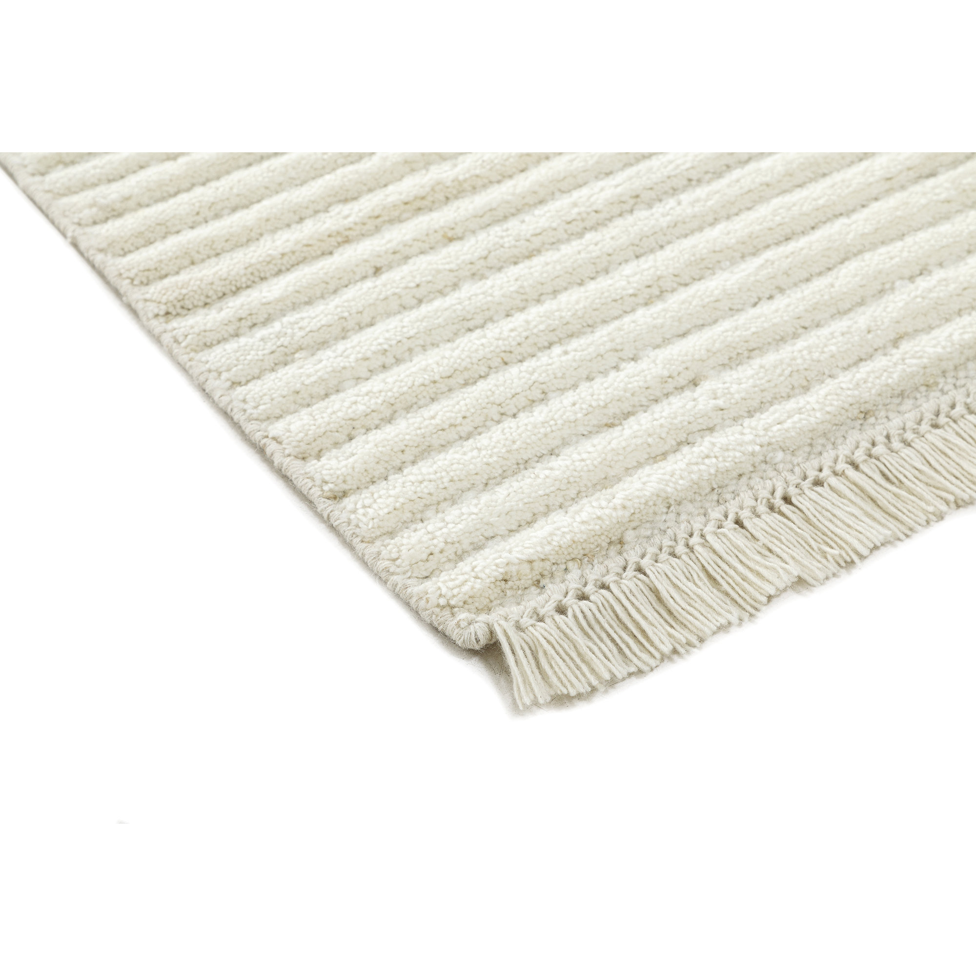 Alar Rectangle Geometric Flatweave Wool/Cotton Area Rug in Ivory, Rectangle 2' x 3'