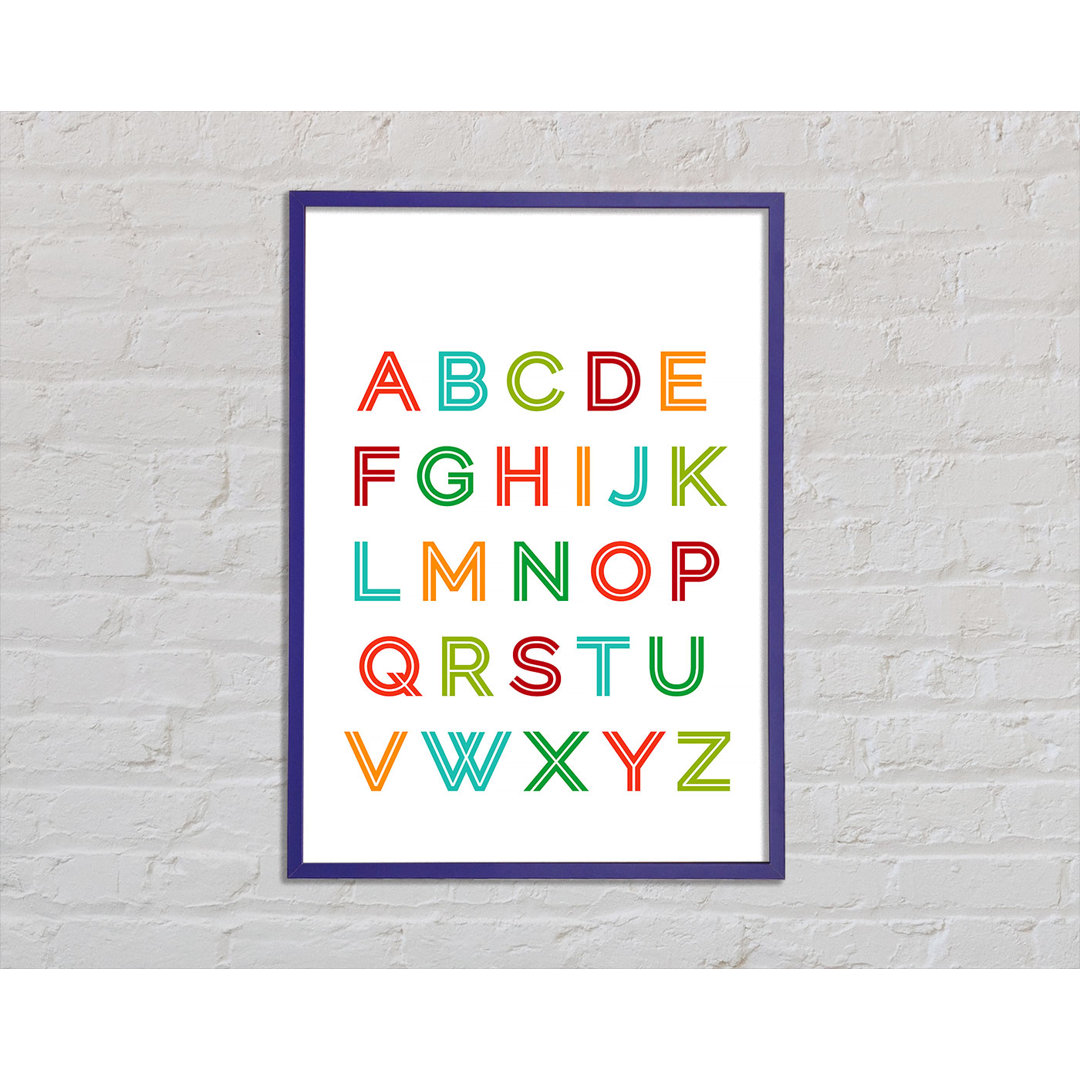 Alphabet Colours - Einzelne Bilderrahmen Kunstdrucke