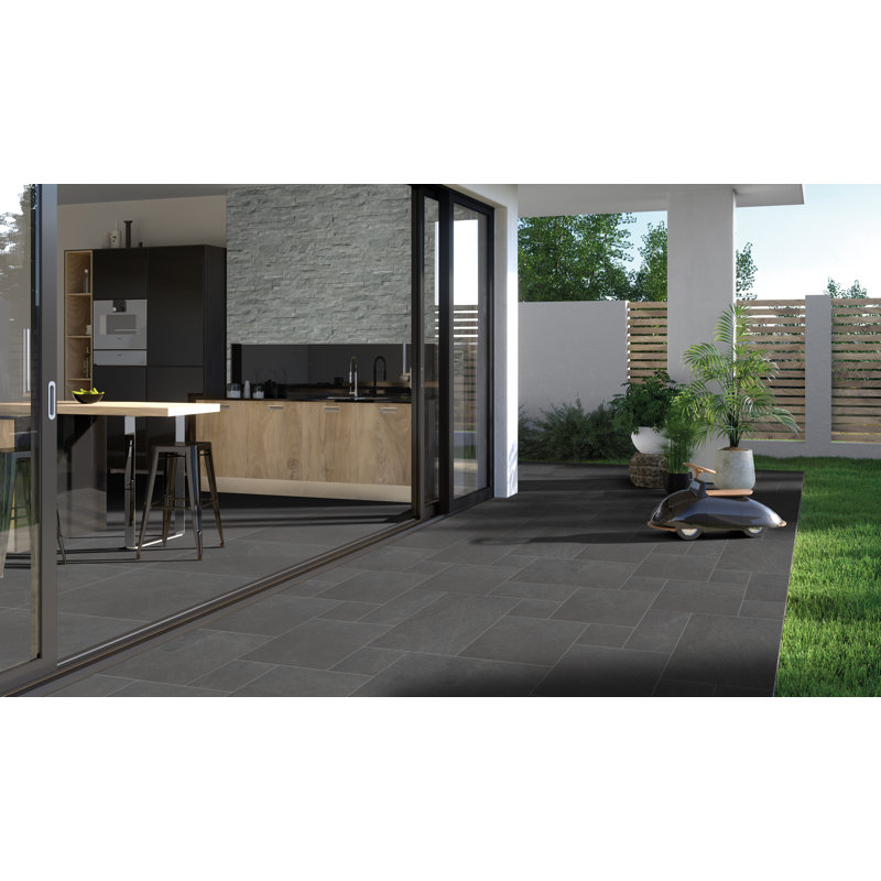 Stonecrest 6 in. x 24 in. Split Face Natural Stone Ledger Panel Wall Tile, Bellegrave Mavi