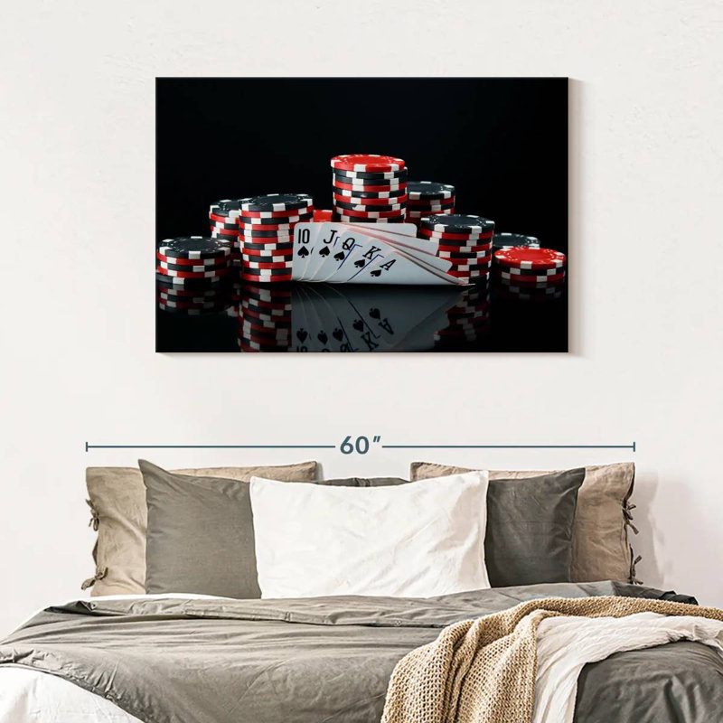 " Poker " Print, 30" H x 45" W x 1.25" D