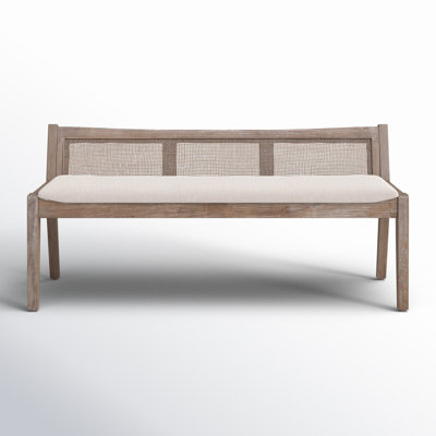 Donner Cane Back Cushioned Bench