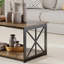 Table basse carrée 37,8 po avec tablettes de rangement à 2 niveaux Lionel-1104710983