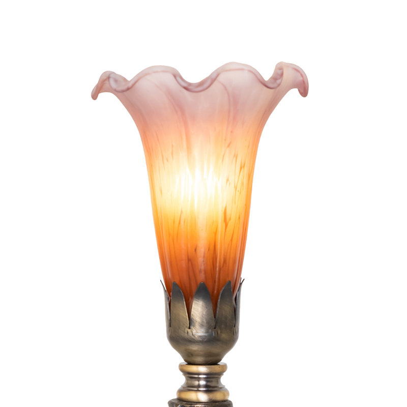 Torchiere Table Lamp, Amber/Purple