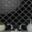 Metro Lantern Glossy Black 9-1/2" x 10-3/4" Porcelain Mosaic Floor and Wall Tile