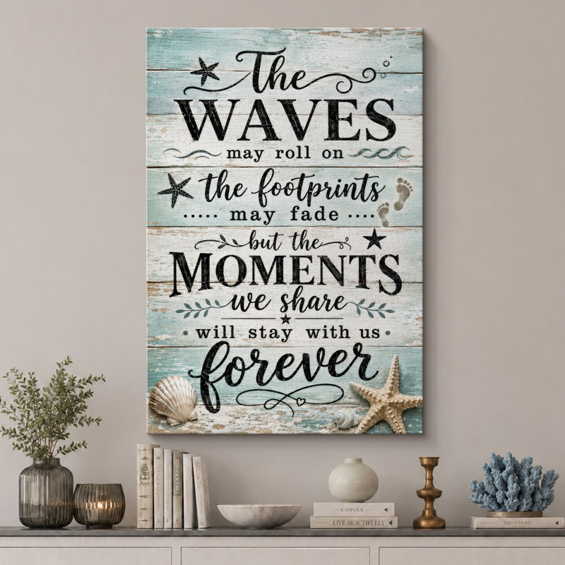«Coastal Waves and Common Moments», œuvre d'art sur toile encadrée, impression sur toile, 36" H x 24" W x 1.5" D