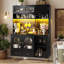 Kitchen Cabinet With Led, Usb, 6 Doors And 2 Drawers-123390824