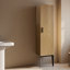 Armoire latérale rayée pour salle de bain Matt, armoire de rangement autoportante pour salle de bain moderne