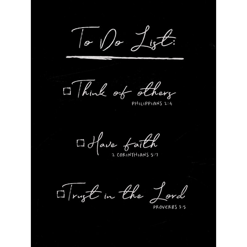 To To List - reproduction sur toile tendue, H 16 po x l 12 po