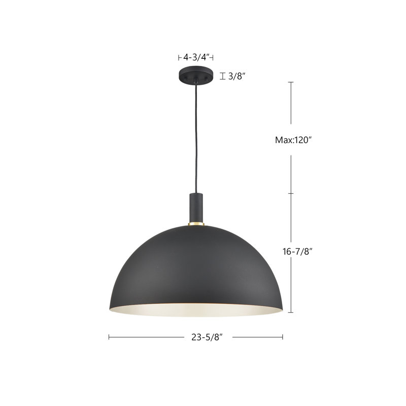 Archibald 1 - Light Pendant, White, 16" H x 24" W x 24" D