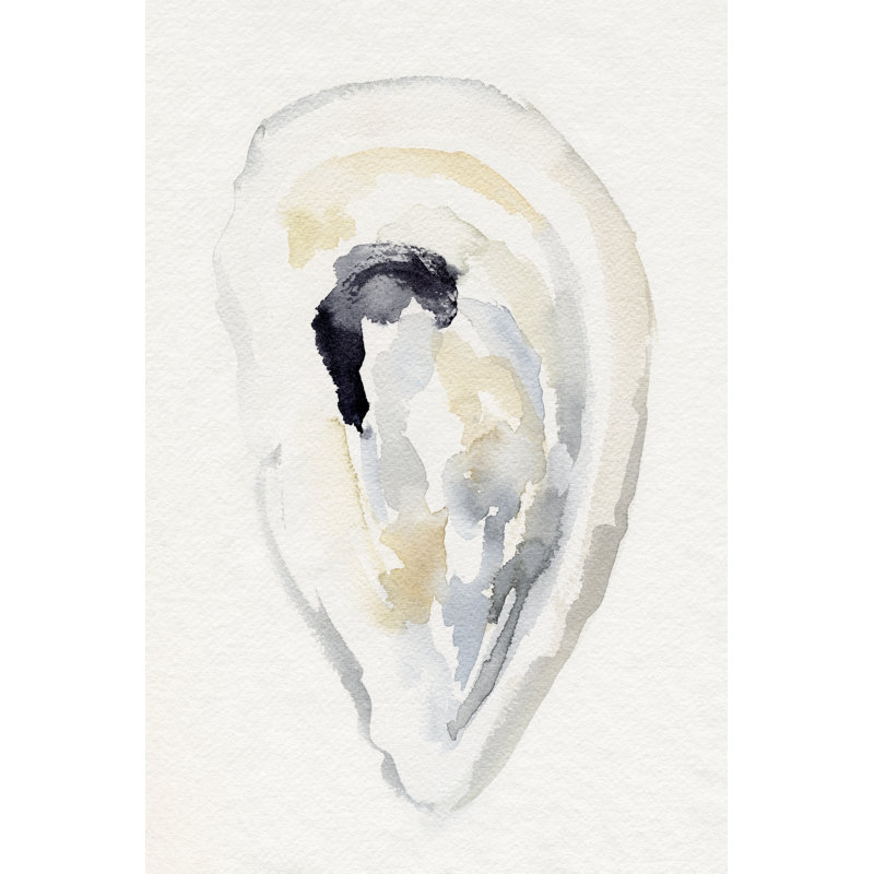 Oyster Shell Watercolor II by Victoria Barnes - Wrapped Canvas Print, 30cm H x 20cm W x 3.8cm D