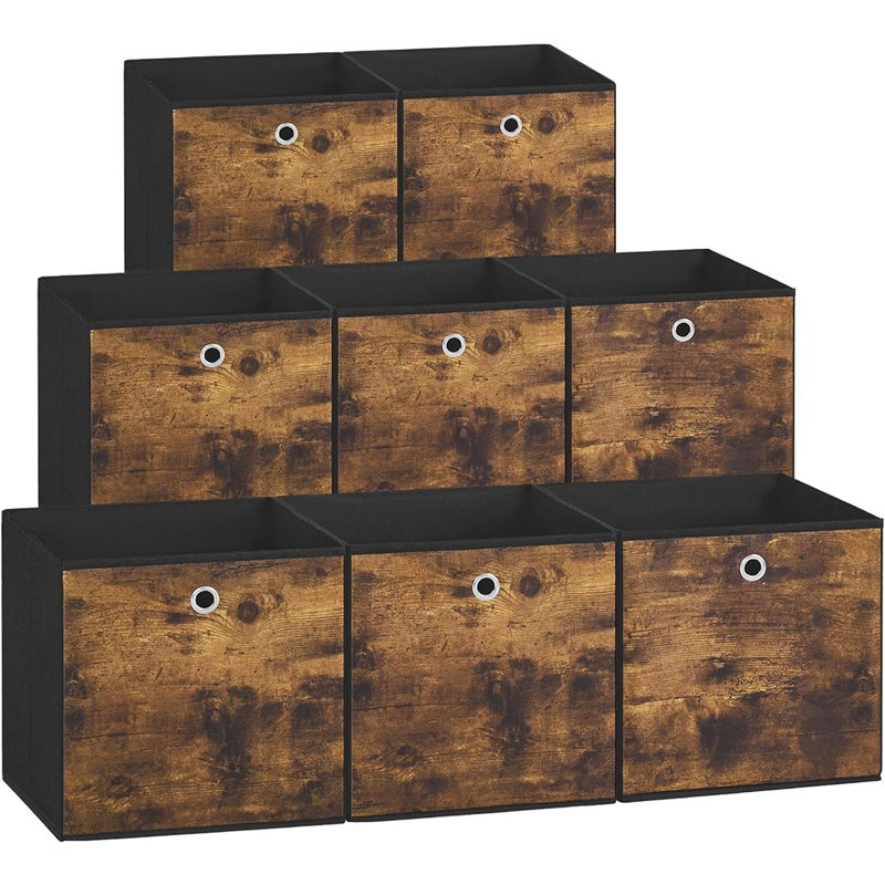 8 Pack Foldable Fabric Storage Cubes – Storage Bins For Closet, Bedroom & Living Room Organization