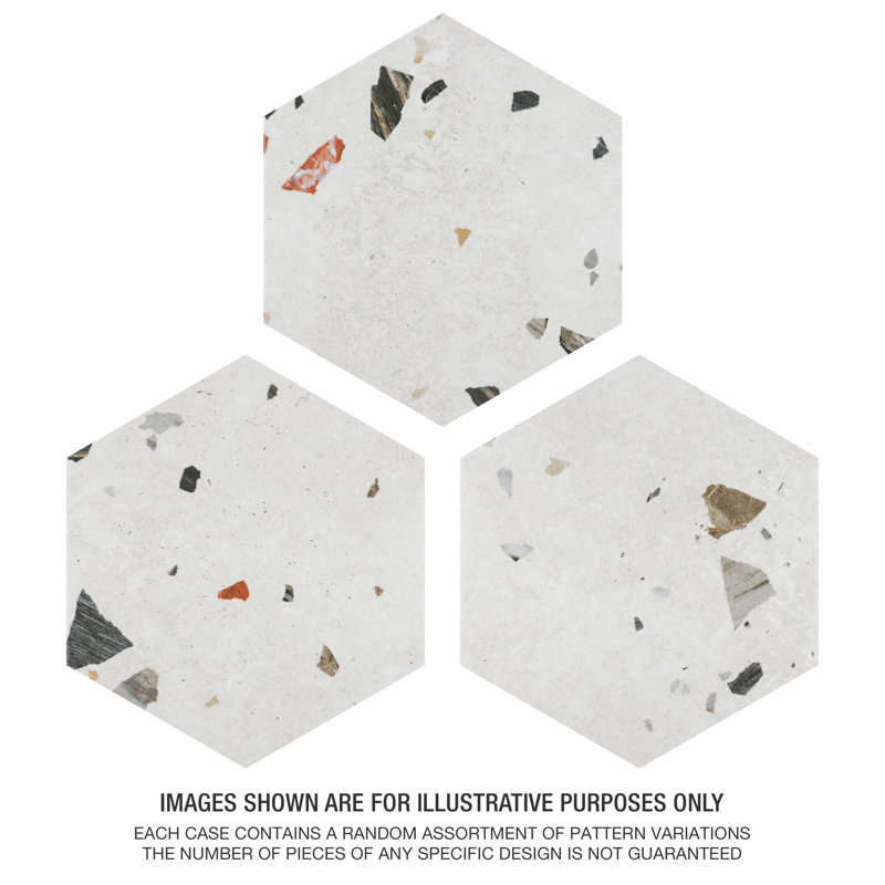Sonar 9" x 10" Porcelain Concrete Look Wall & Floor Tile