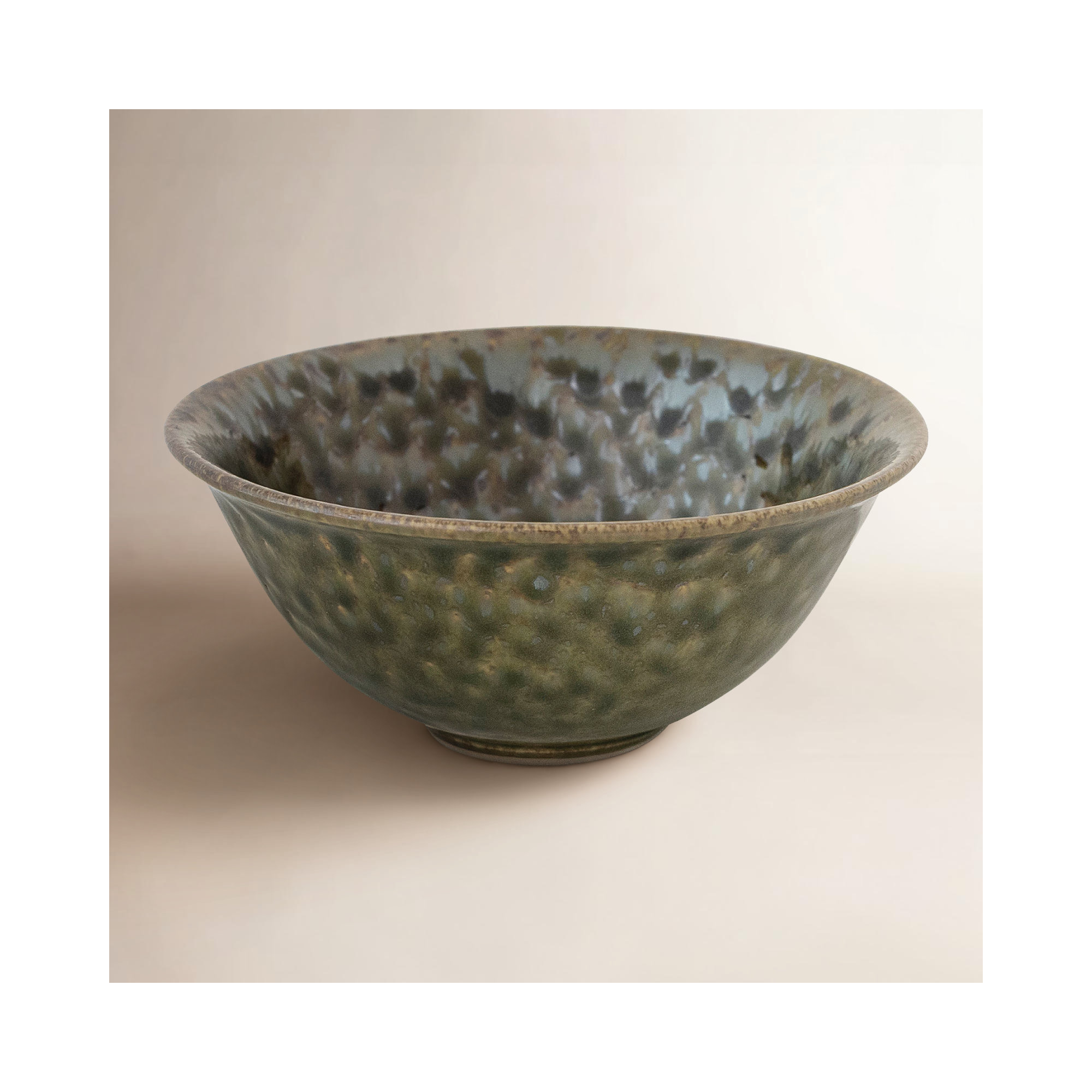 Stoneware Bowl, Reactive Glaze