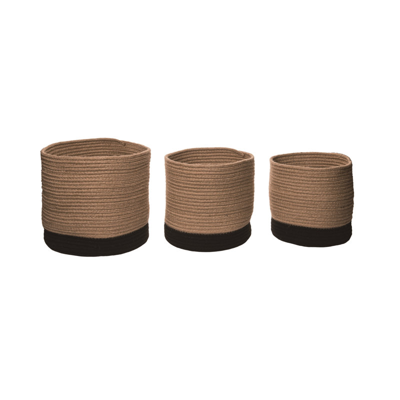 Ensemble de 3 paniers à ficelle en fibre naturelle 12,6 po