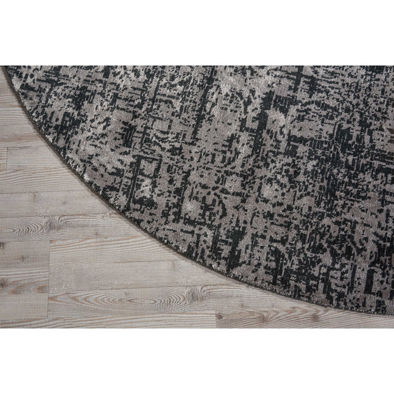 Tergel Wool Abstract Indoor Rug, Round 8'