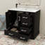 Meuble-lavabo traditionnel 36 po avec lavabo en céramique, armoire de salle de bain avec deux portes à fermeture douce et quatre tiroirs-1021236879