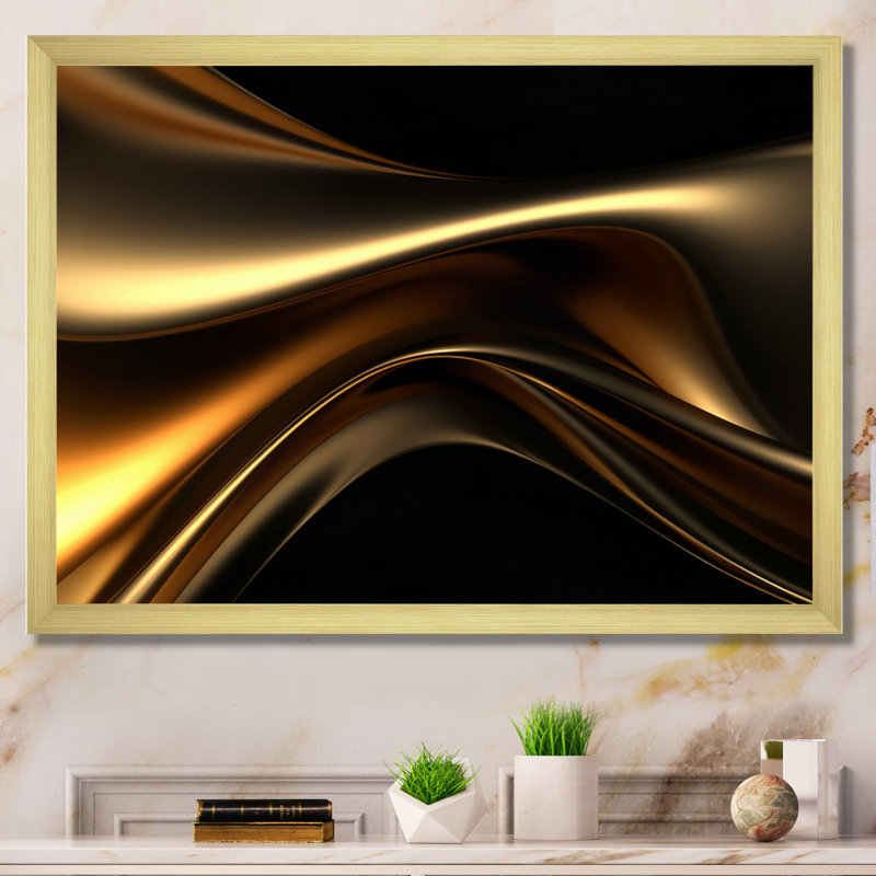Reproduction d'art sur toile «Gold», Cadre doré à une seule photo, H 24 po x l 32 po x P 1 po
