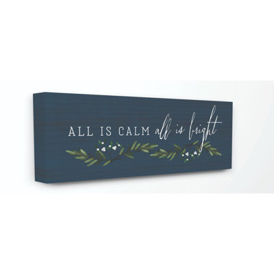 «All Is Calm», impression d'art textuel