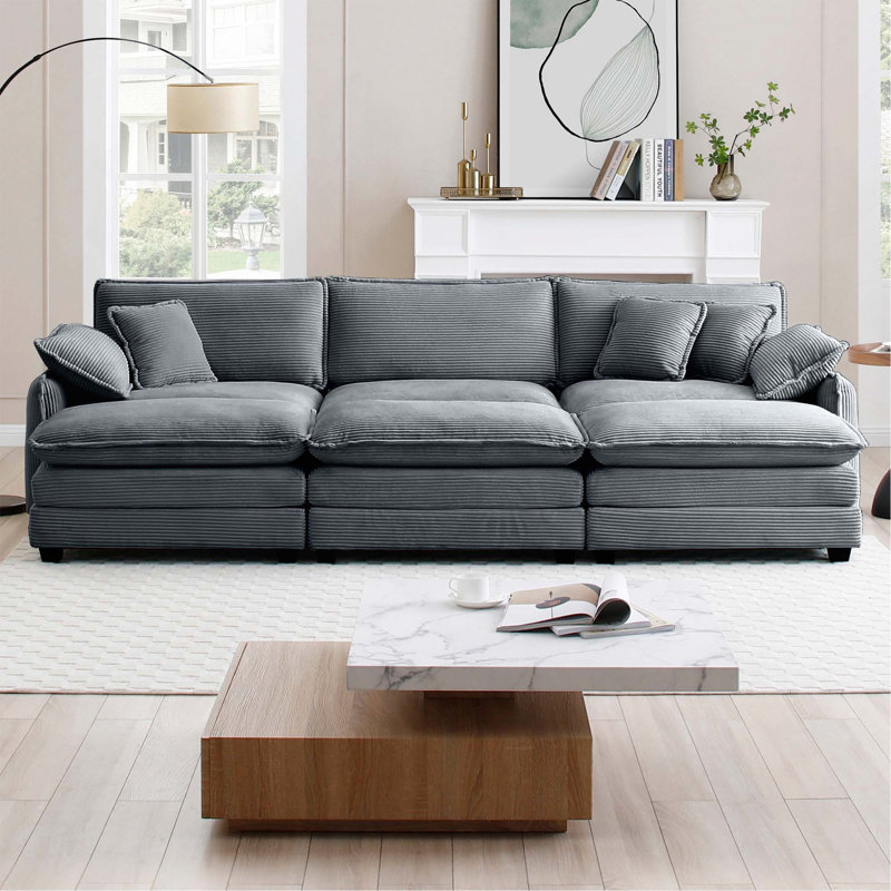 Canapé modulaire surdimensionné, Gris