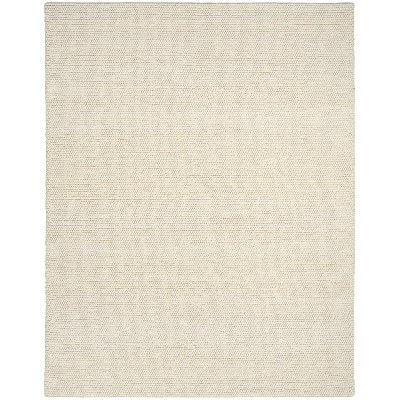 Tapis d'intérieur moderne ivoire DKNY Pure Knots, Rectangle 7 pi 9 po x 9 pi 9 po, Ivoire ivoire