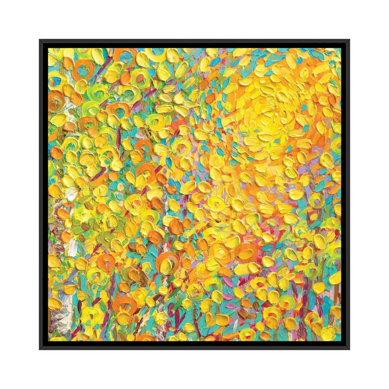 «YM 099» par Iris Scott, reproduction d'art graphique sur toile, H 18 po x l 18 po x P 1,5 po, Toile avec cadre noir