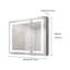 Armoire à pharmacie 36 po x 30 po avec miroir de coiffeuse à DEL, antibuée, encastré ou à fixation en surface, étanche, à intensité variable, aluminium 3000K ~ 6000K