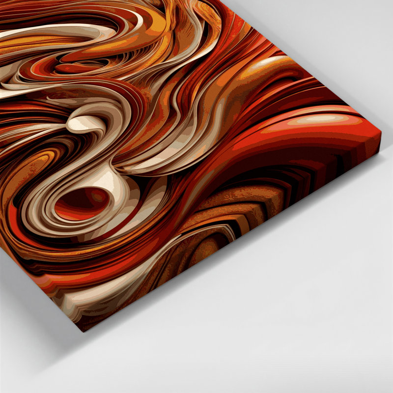 Art numérique sur toile, abstraction numérique 17, H 16 po x l 20 po