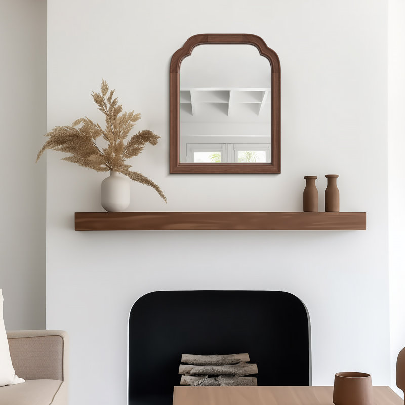 Miroir mural Ancalin, Noyer, 20 po x 16 po