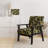 Palm Shadows Tropical Pattern - Upholstered Coastal Arm Chair, Tropical Leaves Accent Chair-1501630503