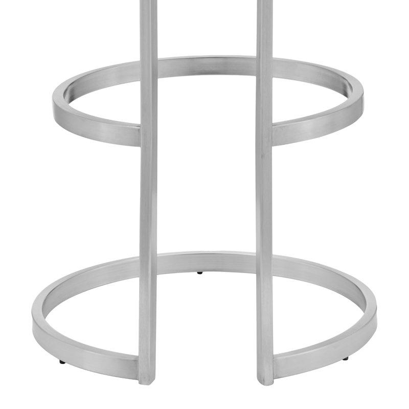 Tabourets de bar confortables en similicuir gris, pivotant en acier inoxydable, conception moderne pour les cuisines