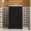 Ensemble de meuble-lavabo sur pied 20 po avec lavabo en céramique, ensemble de meuble-lavabo simple autoportant avec porte à fermeture douce, tablette réglable, style moderne, noir.