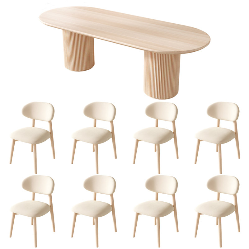 Table et chaise de salle à manger créative et minimaliste, H 29,5 po x L 78,7 po x l 31,4 po