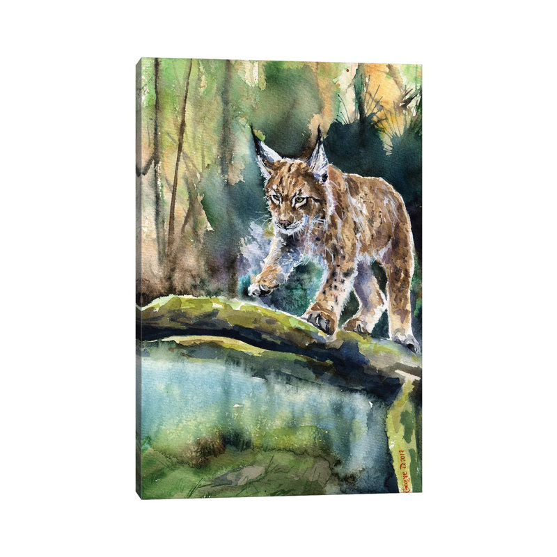 Lynx by George Dyachenko - Wrapped Canvas Painting, 101.6 cm H x 66.04 cm W x 1.91 cm D