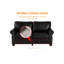 Causeuse de salon en similicuir noir-559713802