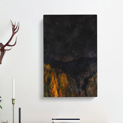 Forest At Night Abstract - Wrapped Canvas