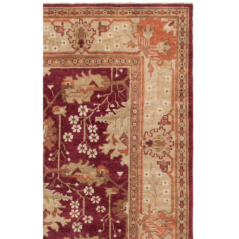 Hand-knotted Oushak oriental wool rug, Rectangle 9 pi x 12 pi