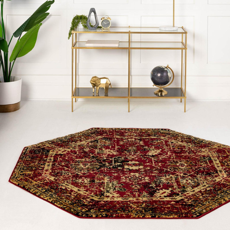 Alameda Geometric Indoor Rug, Octagon 3'1"