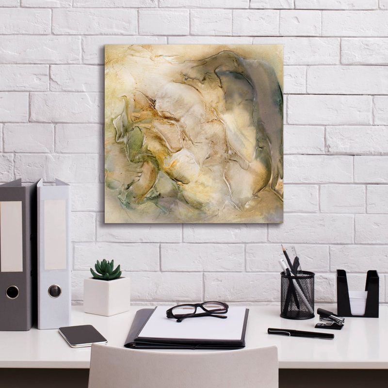  «Shaped In Gold» par Scherrer Finch, art mural sur toile, 18 po x 18 po, H 18 po x l 18 po