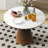 Ignotas Round 46.52'',Dining table,Kitchen table,Pedestal dining table with wood frame-123606241
