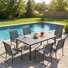 Leyre 6 - Person Patio Dining Set with Rectangular Table and 6 Stackable Dining Chairs