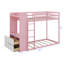 Twin Size Bunk Bed With 4 Storage Drawers, Hanging Rod, Light Bar, Integrated Shelves & Dual Ventilated Panels-7590672
