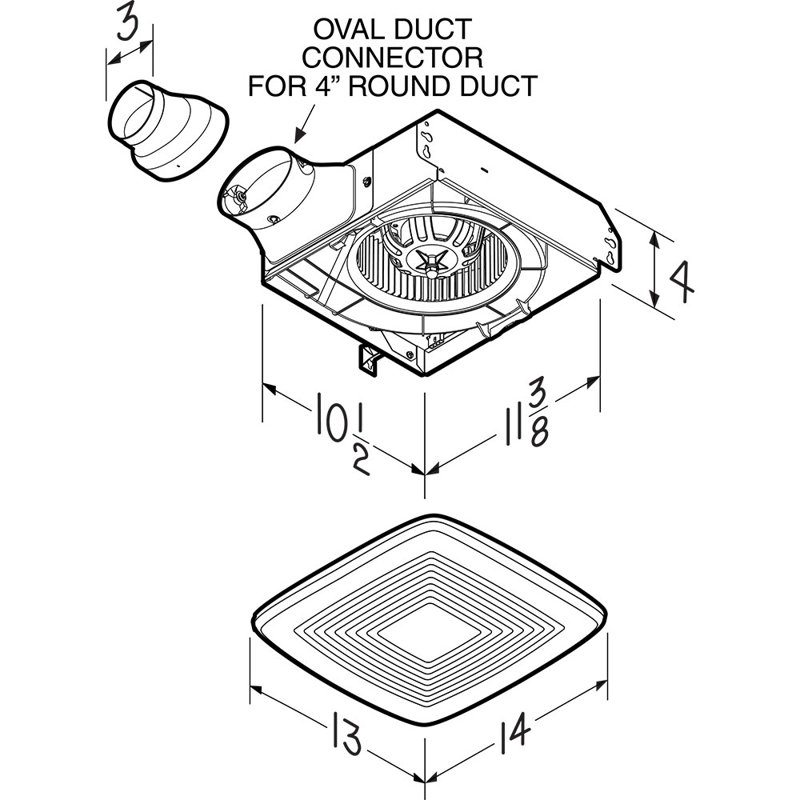 80 CFM Energy Star Certified Bathroom Fan