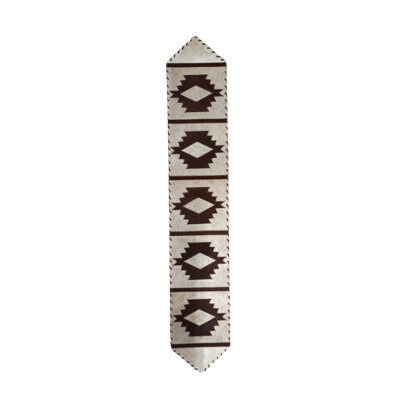 Dark Southwestern Cowhide Table Runner