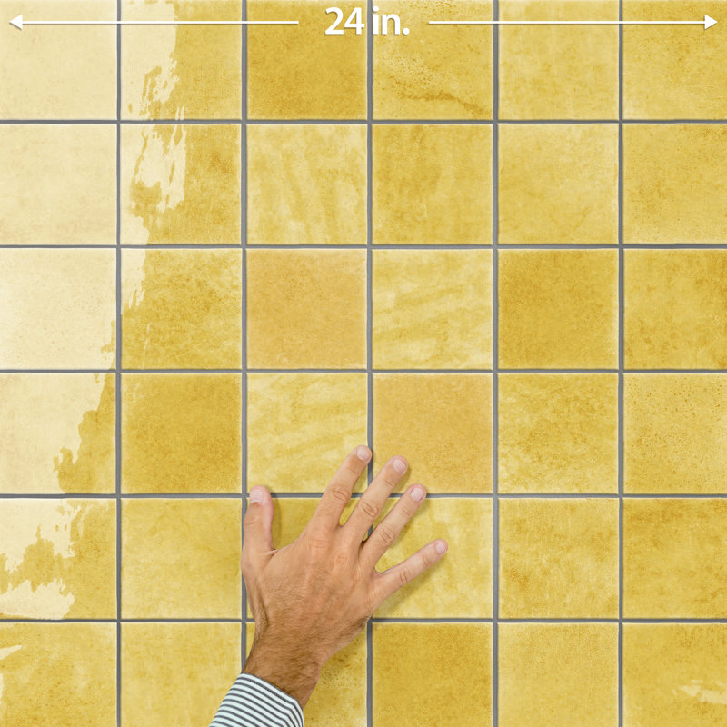 Menorca 4 In. X 4 In. Ceramic Wall Tile, Yellow