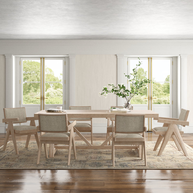 Granita 6 - Person Pedestal Dining Set
