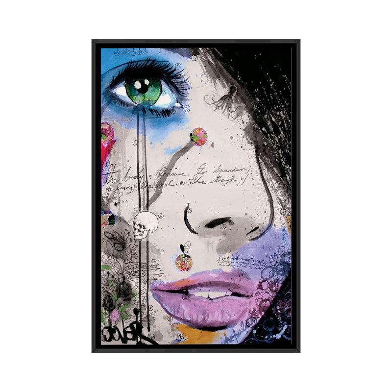 La force de la psyché par Loui Jover, reproduction d'art graphique sur toile, H 26 po x l 18 po x P 1,5 po, Pas de tapis